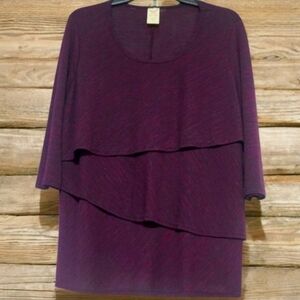 Faded Glory Deep Purple Layered Top